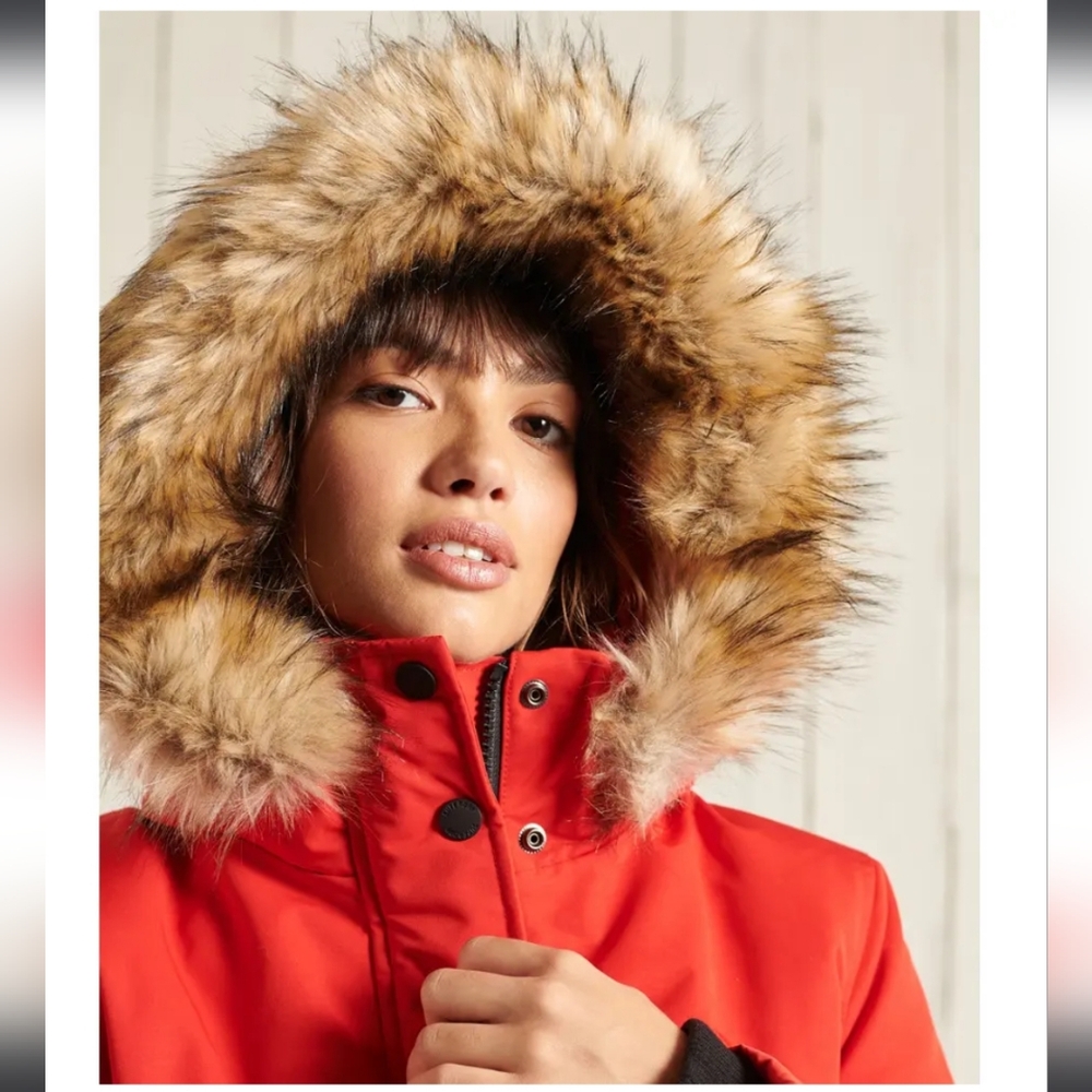 Superdry Everest Neon Orange Parka ❤️ - Picture 3 of 8